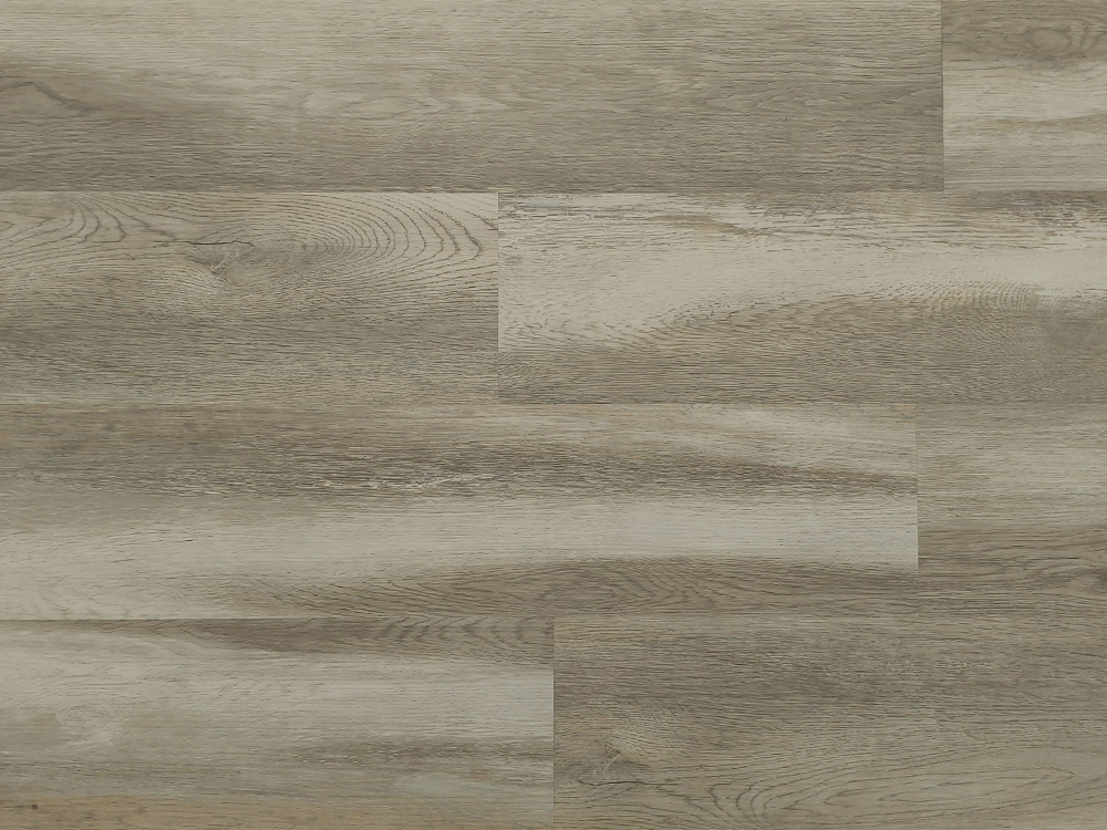 Pardoseală SPC, gri deschis, granulație din lemn, 7×60 inchi, 6 mm, strat de bază IXPE Blocare Uniclick