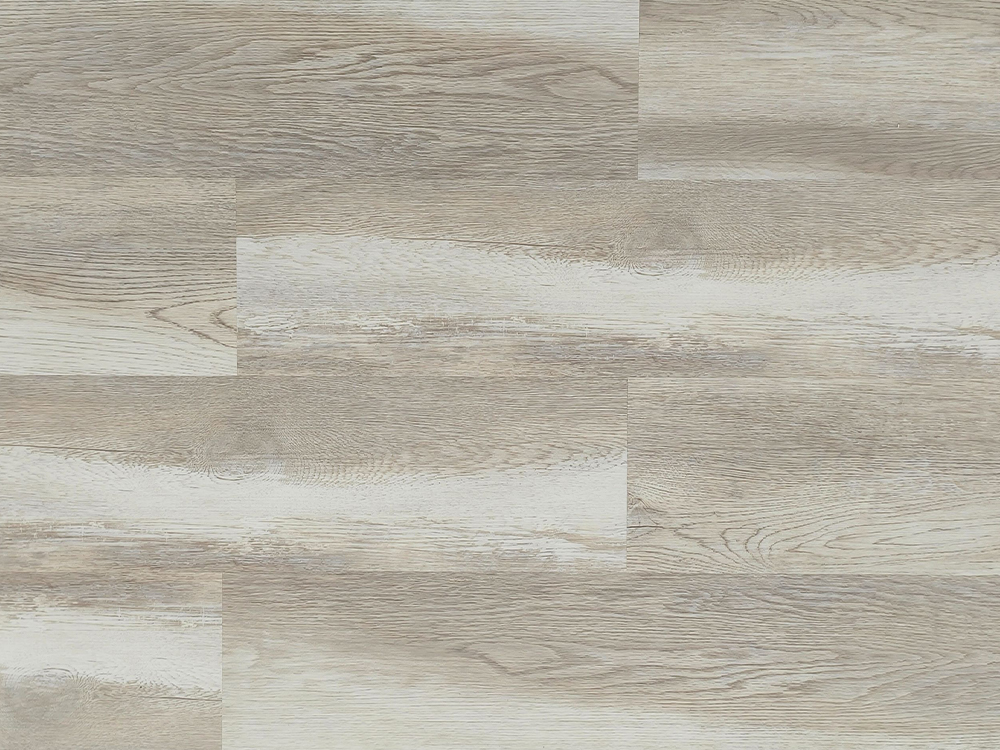 Pardoseală SPC Gri deschis, maro, granulație din lemn, 7×60 inchi, strat de bază IXPE de 6 mm